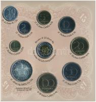 1998. 50f-200Ft (10xklf) forgalmi sor dísztokban + 1998. 100Ft alpakka "1848-1849. Szabadsághar...