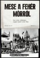 1965 ,,Mese a fehér mórról című román film jelenetei és szereplői, 19 db vintage produkciós filmfotó, ezüst zselatinos fotópapíron, + hozzáadva egy szöveges kisplakát, 18x24 cm