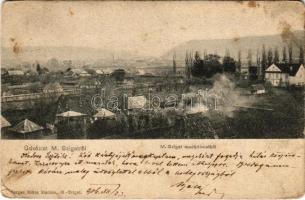 1906 Máramarossziget, Sighetu Marmatiei; látkép madártávlatból. Berger Miksa kiadása / general view (EK)