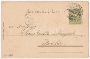 1906 Nagykároly, Carei; látkép, zsinagóga. Csókás László kiadása / general view with synagogue (EK)