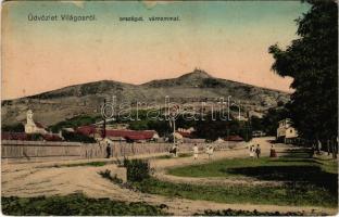 Világos, Siria; Országút, várrom. Beamter Ödön kiadása / Cetatea Siriei / road, castle ruins (fl)