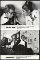 Barbra Sterlsand és Ryan ONeil öt közös jelenetben, a ,,Mi van doki című filmben, 5 db vintage produkciós filmfotó, ezüst zselatinos fotópapíron, 18x24 cm