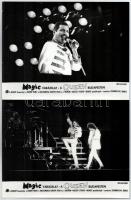 1986 Freddie Mercury a Magic varázslat című magyar koncertfilm három jelenetében 3 db vintage produkciós filmfotó, ezüst zselatinos fotópapíron, 18x24 cm
