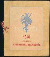 1948 Bp., Meghívó a Magyar József Nádor Műszaki és Gazdaságtudományi Egyetem Közgazdász Hallgatók Egyesülete által rendezett jubileumi álarcos közgazdász jelmezbálra, díszes zsinórfűzött papírkötésben, eredeti (sérült) fejléces borítékban