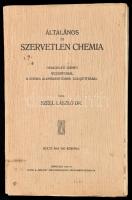 Széll László: Általános és szervetlen chemia. Gyakorlati irányú vezérfonal a chemia alapismereteinek elsajátítására. Debrecen, 1920-1921, Méliusz,X+432 p. Kiadói papírkötés, foltos borítóval, és címlappal, a hátsó borítón gyűrődésnyomokkal, a 33. oldalig a lapok kijárnak. Felvágatlan lapokkal.