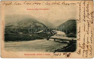 1903 Kralován, Kralovany; Králováni völgy Árva megyében, Vág híd. Sochán kiadása / Váh river bridge, valley (EB)