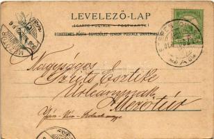 1908 Tátra, Magas-Tátra, Vysoké Tatry; Tengerszem a Dénes és Tengerszem csúcsokkal. Kiadja Feitzinge...