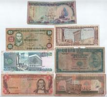 Vegyes: ~1960-1990. 7db vegyes bankjegy tétel klf országokból, közte Libanon, Jamaica T:I-IV Mixed: ~1960-1990. 7pcs of mixed banknotes from diff countries, with Lebanon, Jamica C:UNC-G