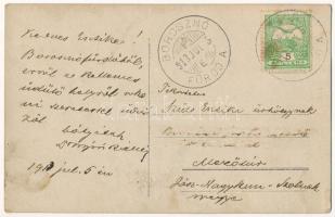 1913 Borosznó-fürdő, Brusznó, Brusno-kúpele; M. kir. posta és távirda hivatal, Postatakarékpénztár /...