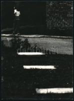 cca 1977 Koller Antal: Ritmus című vintage fotóművészeti alkotása, feliratozva, ezüst zselatinos fotópapíron, 24x18 cm