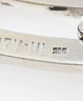 Ezüst(Ag) masszív karkötő, jelzett, h: 19 cm, nettó: 49,2 g