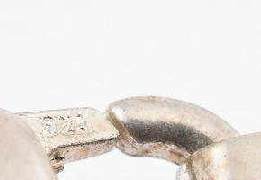 Ezüst(Ag) masszív figaro nyaklánc, jelzett, h: 42 cm, nettó: 28,9 g