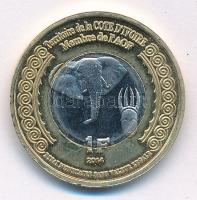 Elefántcsontpart 2014. 1Fr bimetál "Az I. világháború kitörésének 100. évfordulója" fantáz...