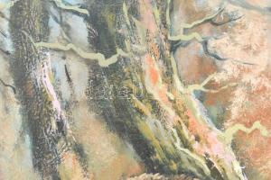 Seres jelzéssel (János?): Vaddisznók. Olaj, farost. Dekoratív fakeretben. 32×44 cm