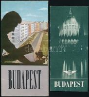 cca 1950-1970 Budapest, IBUSZ német nyelvű, képes turisztikai ismertető prospektusok, 2 db
