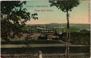 1908 Tarcsa, Tarcsafürdő, Bad Tatzmannsdorf; fürdő, szálloda, nyaralók. Hönigmann Jakab kiadása / spa, bath, villa, hotel (EK)