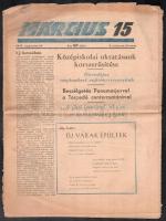 1947 Március 15 c. újság I. évf. 21. száma, 1947. aug. 29., 16 p., sérült