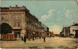 Versec, Werschetz, Vrsac; Fő tér, üzletek / Hauptplatz / main square, shops (EM)