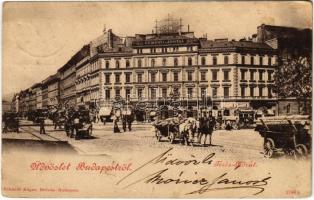 1901 Budapest VI. Teréz körút, Deményi és Angyal kerékpáriskola, Kömlődi Jakab, Duschkau Adolf üzlete (Rb)