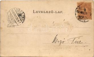 1899 (Vorläufer) Budapest VIII. Ferenc József tanítók háza (vágott / cut)