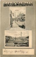 1907 Salgótarján, Acélgyár, Fő utca (lyuk / hole)