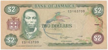 Jamaika DN (1982-1986) 2$ ED163709 T:III kis szakadás Jamaica ND (1982-1986) 2 Dollars ED163709 C:F small tear Krause P#65a