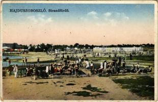 1930 Hajdúszoboszló, Strandfürdő, fürdőzők. Balogh Kálmán kiadása. Fotó Petrányi (EK)