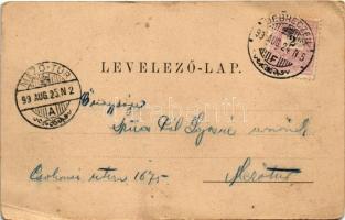 1899 (Vorläufer) Debrecen, Margit fürdő, Kereskedelmi akadémia, Kir. Tábla. László Albert kiadása. A...