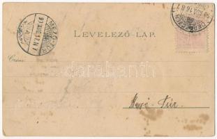 1899 (Vorläufer) Debrecen, Református nagytemplom, Piac keleti részlet, Református Collegium, Iparba...