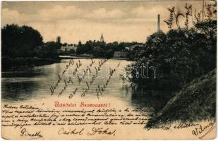 1902 Szarvas, Körös folyó részlete (EK)