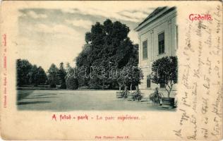 1907 Gödöllő, Felső park. Ripka F. "Gödöllő" című művéből (Rb)