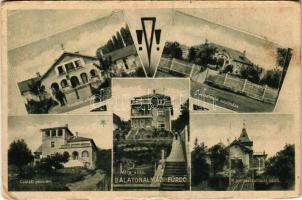 1929 Balatonalmádi, Pannónia otthon, Vasutasok üdülőháza, Családi pensio, Vera villa, M. kir. postaaltiszti üdülő (EK)