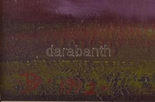 Deák B. Ferenc (1938-2004): Naplemente, 1992. Olaj, farost. Jelzett. Fakeretben. 40x55 cm