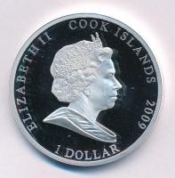 Cook-szigetek 2009. 1$ ezüstözött Cu "Baba Yaga" részben festett, tanúsítvánnyal T:PP
Coo...