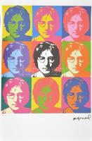 Andy Warhol (1928-1987): Négyszögletes John Lennon / Quadrant John Lennon Litográfia, papír. Sorszámozott 74/100 jelzett a nyomaton. Georges Israel editeur szárazpecséttel is jelzett, Lithography with attest lapméret 38,3x56,3 cm,