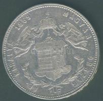 1869KB 1Ft Ag "Angyalos címer" T:2 pici ü