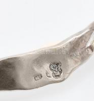 Ezüst(Ag) kövekkel díszített nyakék, jelzett, h: 44 cm, bruttó: 39,1 g