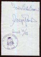 Dr Seregély István érsek sajátkezű aláírása + pecsétje