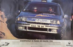 1994 Francia rally verseny plakátja 90x65 cm