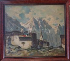 1960 Csóka Béla: Tirol; olaj-vászon; szignált, keretben 90x70 cm