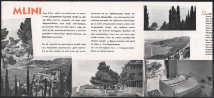 1939 Hotel Mlini, Mlini - Dubrovnik, német nyelvű idegenforgalmi prospektus, fekete-fehér fotókkal, ...