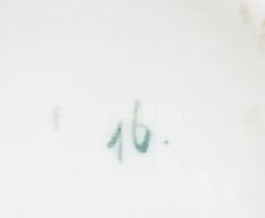 Austria porcelán váza. Virágos, kisfiús. Jelzett, egy kis lepattanással a virágon. m:31 cm