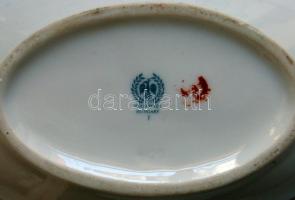 Múlt századi Hollóházi porcelán cukorkatartó, virágos motívummal, szép állapotban és 15cm-es széless...