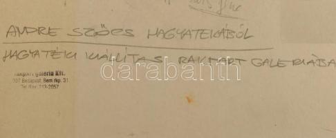 Szőcs Andre (?- ?): Vitorlások. Pasztell, papír, jelzés nélkül. Hátoldalán feliratozott, mely szerin...