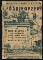 1944 Magyar Magtenyésztési Rt. 1944. évi tavaszi képes főárjegyzék, bejelölésekkel, borítóhiánnyal, az elülső és utolsó lap sérült, szakadt.