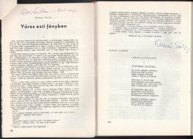 1963 Az Új írás c, folyóirat 6 db száma: Garai Gábor, Bárány Tamás, Keresztúry Dezső, Takáts Gyula, Aczél Géza autográf aláírásával