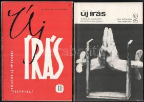 1963 Az Új írás c, folyóirat 6 db száma: Garai Gábor, Bárány Tamás, Keresztúry Dezső, Takáts Gyula, ...