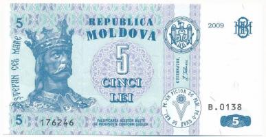 Moldova 2009. 5L 176246 T:I Moldova 2009. 5 Lei 176246 C:UNC Krause P#9f