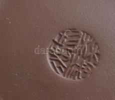 Autentikus kínai teáskészlet, kínai kőedény, kézzel készült. Jelzett, hibátlan