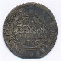 Német Államok / Szászország 1707. 1/12 Tallér billon "I. Frigyes Ágost" T:2-
German State...